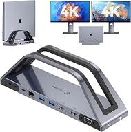 TobenONE 14-in-1 MacBook Pro/Air Docking Station Dual 4K Monitor, Vertical Laptop Docking Station St