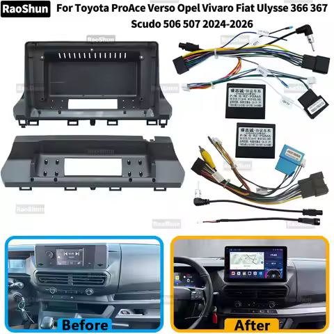 Raoshun Car Android Radio Frame For Citroen Jumpy Dispatch SpaceTourer Peugeot Traveller Expert 16PI