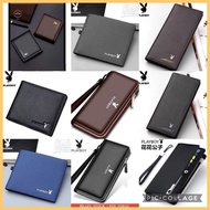 Men Long Wallet Unisex Zip Button Bag Dompet Panjang Beg Duit Lelaki