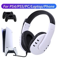 ชุดหูฟังสำหรับ PS4 PS5,ชุดหูฟังสำหรับนักเล่นเกม PC แล็ปท็อปสเตอริโอเบสหูฟังมีไมโครโฟนเล่นเกมแบบมีสายแท็บเล็ตโทรได้เด็กและผู้ใหญ่ของขวัญสำหรับเด็กผู้ชาย