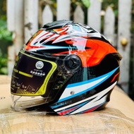 Nón bảo hiểm 3/4 2 kính mũ 3/4 royal M668 chính hãng tặng kèm tem KYT