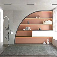 3D high-end stereoscopic decorative backdrop for live streaming rooms, light luxury style background