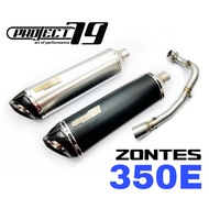 Project79 Exhaust ZONTES 350E Slip On Piping Muffler Stainless Steel Project 79 QPM06SV/BK