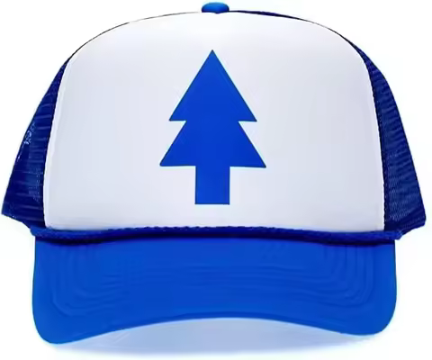 New Unisex Curved Blue Pine Tree Dipper Gravity Falls Cartoon Mesh Hat Cap Trucker Baseball Hat
