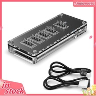 9Pin USB Header Splitter Internal USB HUBs Extension USB2.0 Splitter Connectors with SATAs Power Cab