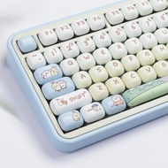 Xiaoba Keycap MOG Ketinggian Bulat Chiikawa Cute MAC Dye Sublimasi MU68 Fire68 K99 108