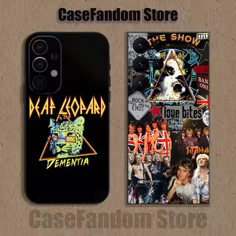 D-Def Band L-Leppard Phone Case For Samsung S25,S24,S21,S22,S23,S30,Ultra,S20,Plus,Fe,Lite,5G Black 