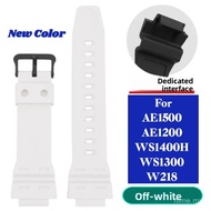 18mm Soft Resin Silicone Watch Strap For AE1500 AE1200 WS1400H WS1300 W218 Sweatproof Sports Wristba