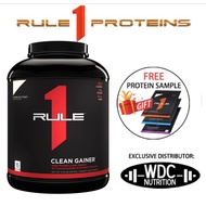Rule 1 Clean Gainer (5lbs) - Whey protein Lean Mass Gainer, Weight Gainer, Susugym,Whey, Penambah be