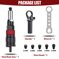 Electric Rivet Gun Electric Drill Rivet Gun Adapter Cordless Riveting Tool Kit Plug-in Rivet Tool 2.