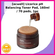 [acwell] Licorice pH Balancing Toner Pad, 160ml / 70 pads, 1pc / Korean Toner Pad / pH Balancing by 
