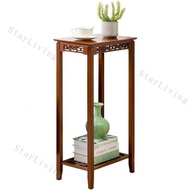 【SG local send】Chinese Style Side Table Carved Solid Wood Coffee Table Living Room Simple Multifunct