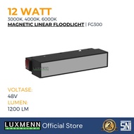 LUXMENN LED Magnetic Linear Flood Light FG300 12W 3000K, 4000K, 6000K