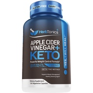 Herbtonics Apple Cider Vinegar Capsules with Mother + BHB Salts Keto Diet Pill