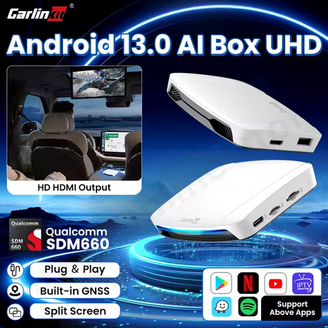 Carlinkit Android 13 UHD Tv Box Qualcomm 8 Core Android Auto CarPlay Wireless Adapter Support Online