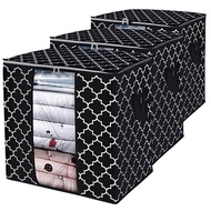 3pcs Quilt Storage Bags With Zipper Foldable Clothes Storage Organizer Dustproof Water Proof Large Capacity Home Closet Organize