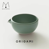 Big m x ORIGAMI Katakuchi Matcha Bowl Pour  โอริกามิ ถ้วยชงชา ถ้วยมัทฉะ ชามชงชา ชามชาเขียว