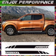 2PCS Car Door Side Stickers For Nissan NAVARA D40 NP300 N22 D22 D23 Auto Accessories DIY Stripes Dec