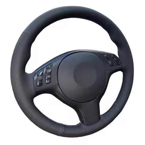 Perforated Microfiber Leather Braiding Car Steering Wheel Cover for BMW M Sport M3 E46 M5 E39 Access