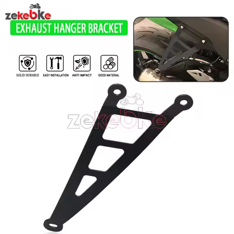 For KAWASAKI ZX636 ZX10R ZX-10R Motorcycle Exhaust Hanger Bracket Black Accessories Muffler Support