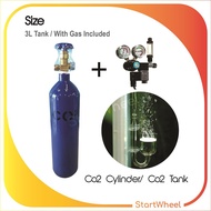 CO2 Cylinder / CO2 Tank 3L - Included CO2 Gas Suitable for Aquarium Plant Tank