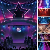 Preorder Cotton Polyester Let's Glow Party Photography Backdrop Music Dance Show Stage Neon Lights 8