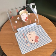 Lattice kt Cat Pattern iPad Air6/7 Tablet Protective Case iPad 10th/2024Pro11 202511Generation Table
