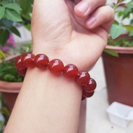 12mm red agate ring