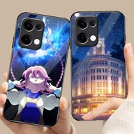 Apocalypse Hotel Glass Phone Case For Oppo A54 A74 4G A79 5G A94 A3X Reno 11 12 13 11F 12F 13F 10 8 