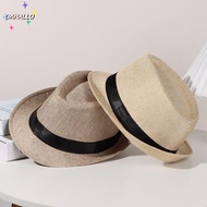 OKHALLO Jazz Cap Soft Gangster Cap Felt Top Hats