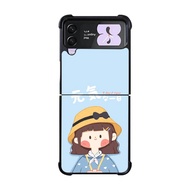 Samsung Z Flip 3 4, Z Fold 3 4 5G Cute Case Girl AE1231 Custom Case V3