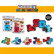 【Malaysia Ready Stock】♂❈✉EMCO Pocket Morphers S1 [Bundle Of 2] | Kids Toys | Transformable Action Figures | Heroes | Edu