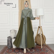 Gamis Tsuraya Original| gamis simple dan elegan| gamis lebaran kekinian| gamis terbaru tsuraya