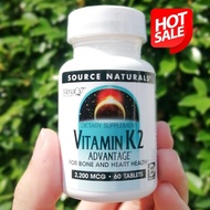 75% OFF ราคา Sale!! EXP10/2024 วิตามินเค 2 Vitamin K2 Advantage™ 2200 mcg 60 Tablets (Source Natural