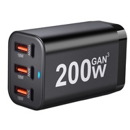 200W Gallium Nitride 3C3A Gallium Nitride 200W Desktop Charger GaN Charger 100W Mobile Phone Noteboo