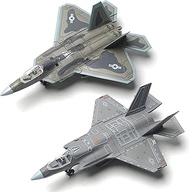 OTONOPI Fighter Jet Building Block Set, Fighter Jet Quick Build Model Kit F35 & F22 Millitary Airpla