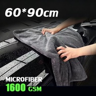 ✅เช็ด1000ครั้ง ไม่เป็นขุย✅ผ้าเช็ดรถยนต์ ไมโครไฟเบอร์ 1600GSM รุ่นขนาดใหญ่60*90 หนานุ่ม ซับน้ำดี ไม่ท