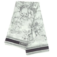 狀況良好 Christian Dior Toile de Jouy Sauvage 披肩 34JOU090I206 棉質黑白披肩 0609 [二手] Christian Dior 克里斯汀·迪奧