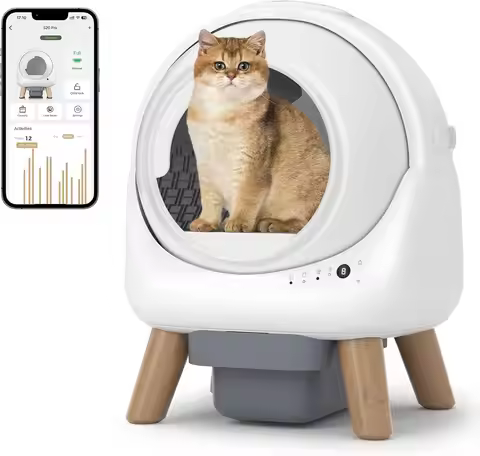 Self Cleaning Litter Box for Multiple Cat Smart Cats Toilet Robot with APP Control Fully Automatic C