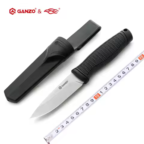 Firebird Ganzo G806 8cr14mov blade PP&TPR Handle Fixed blade knife Survival Camping tool Hunting Kni