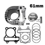 Yours MO-61mm Motorcycle Big Bore Cylinder Piston Gasket & Seals Rebuild Kit for GY6 150CC 200CC