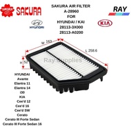 SAKURA AIR FILTER A-28960,A28960,HYUNDAI Avante, Elantra 11,Elantra 14, i30, KIA Cerato forte K3