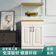 Fish tank bottom cabinet base foyer partition aquarium cabinet household living room storage and sto