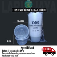 thinwall 300ml Bowl bulat bulet merk DM tempat makan plastik murah
