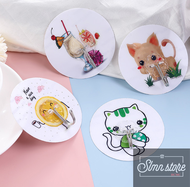 Super Adhesive Round 3D Wall Sticker, Good Strength, Sturdy Wall Mount 7.5*7.5 cm, cute (random deli