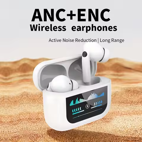 Wireless Earbuds Bluetooth Headphones, ANC/ENC Noise Cancelling, Ear Buds with Multifuntional Touch 