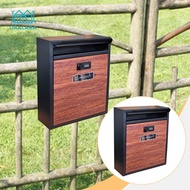 [nvnrbso] Wall Mount Mailbox with Lock Post Box for Envelopes Newspapers Magazines