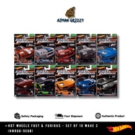 Hot Wheels 2023 Fast & Furious Wave 2 Complete Set of 10