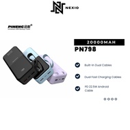 Pineng PN-798PD 22.5W Fast Charge Powerbank Built-in Cables 20000mAh PN798