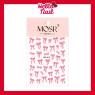 5D Ribbon Bow Nail Sticker Embossed Art
